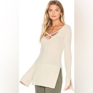 Free People Criss Cross Tunic Sweater